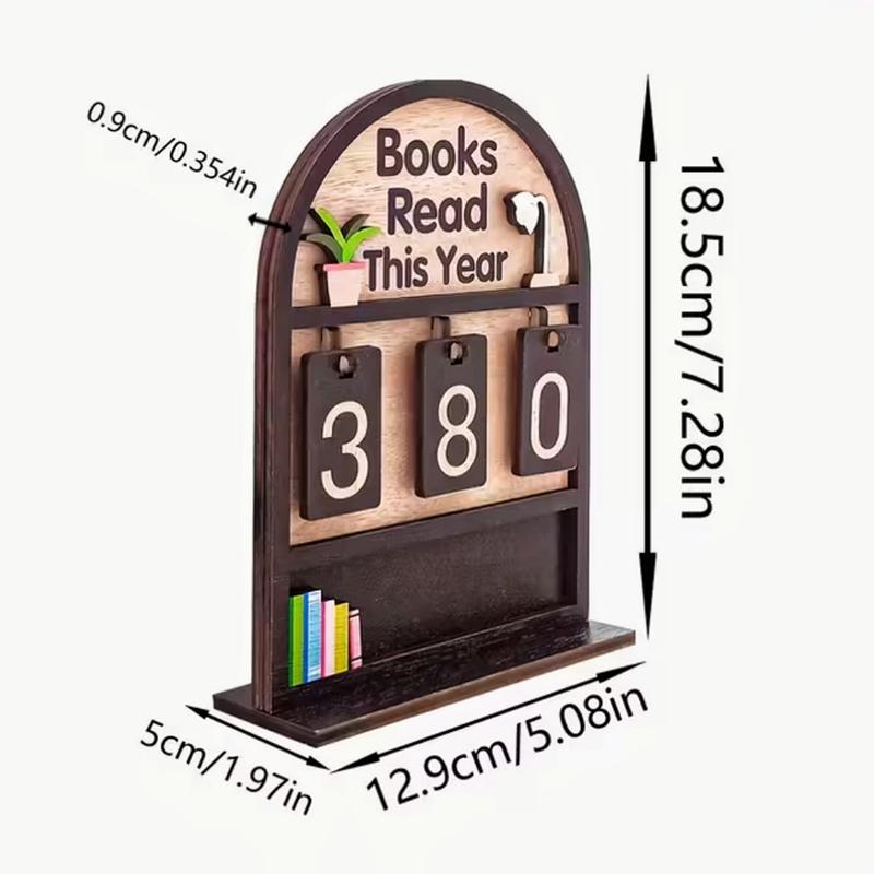 Vintage book reading tracker, personalized book counter read this year