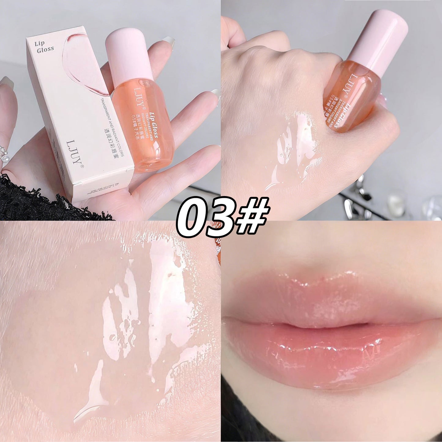 3Pcs Clear Hydrating Lip Oil Set, Reviver Lip Oil For a High-shine Finish