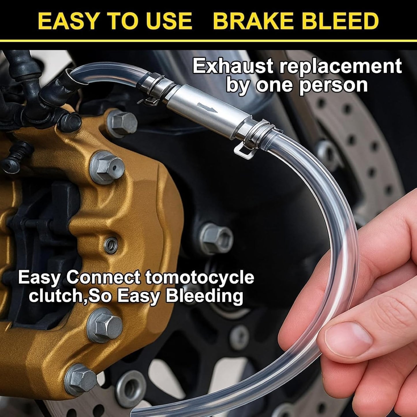 Brake Bleeder - OneWay Check Valve Tube Bleeding Tool Kit