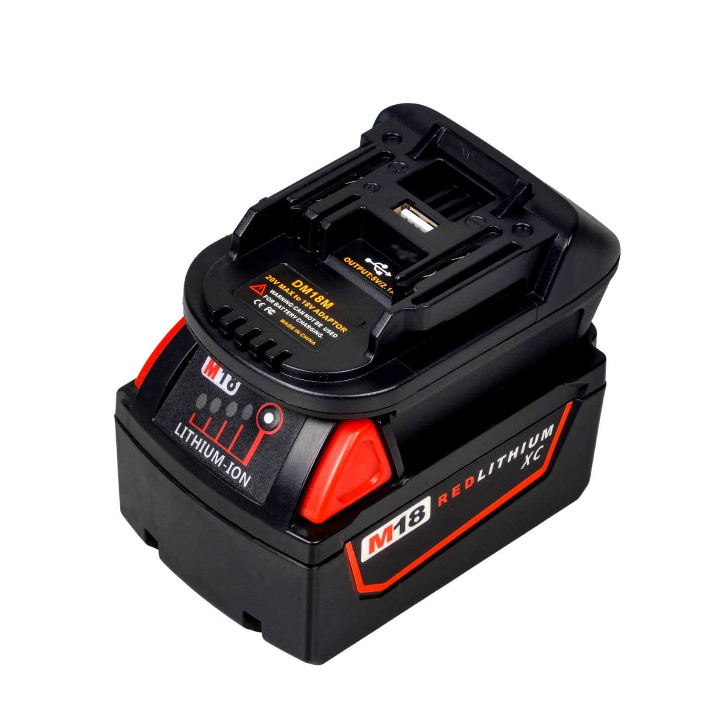 Battery Adapter, Compatible with Dewalt 18v Lithium Battery, Convert to Makita 18v Lithium Batteries