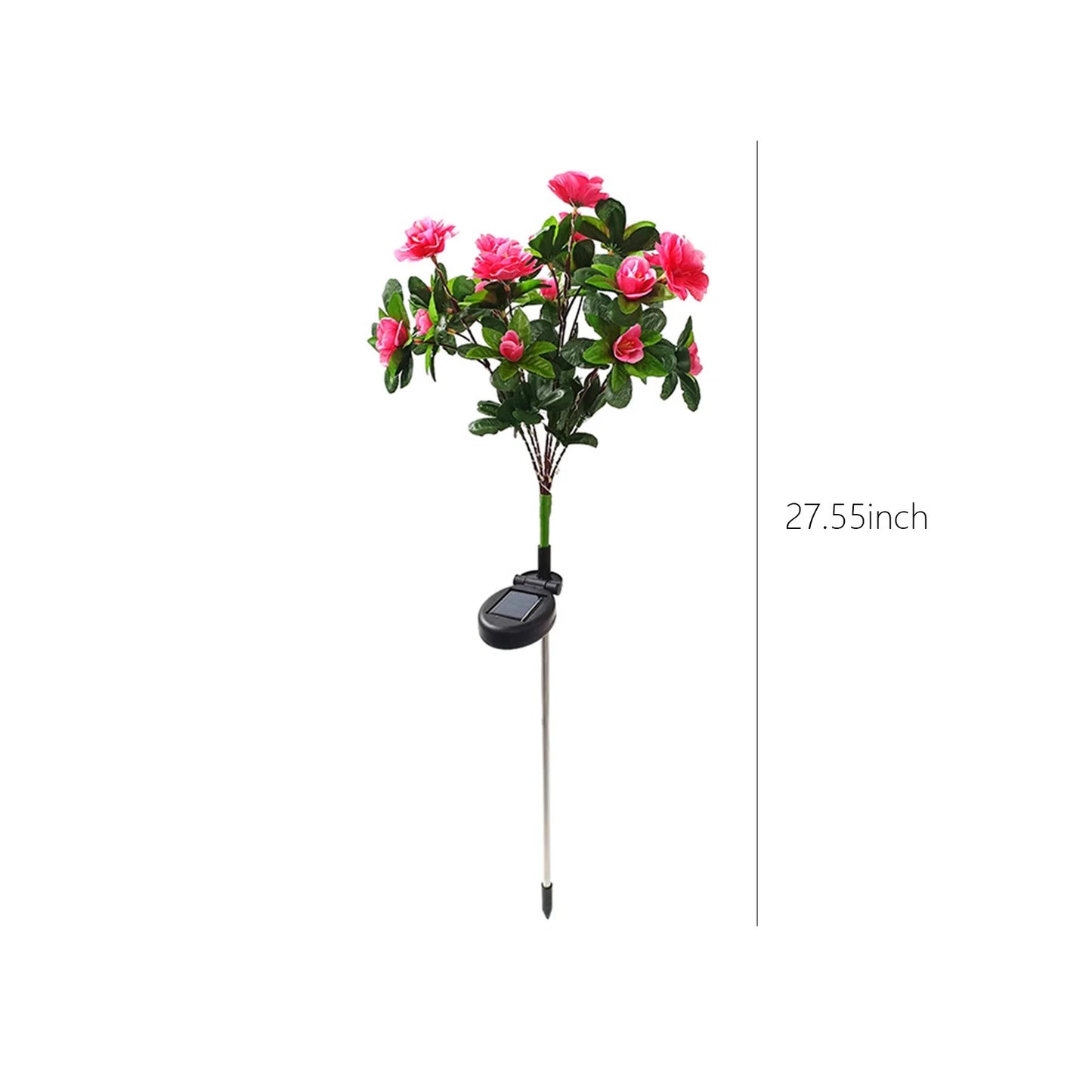 LED Solar Power Artificial Rhododendron Simsii Flowers Landscape Light Night Lamp