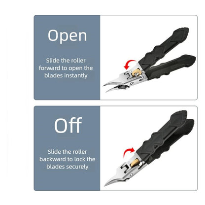 Black Anti-Slip Grip Gear Lock Nail Clipper Set
