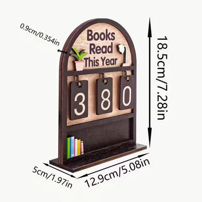 Vintage book reading tracker, personalized book counter read this year