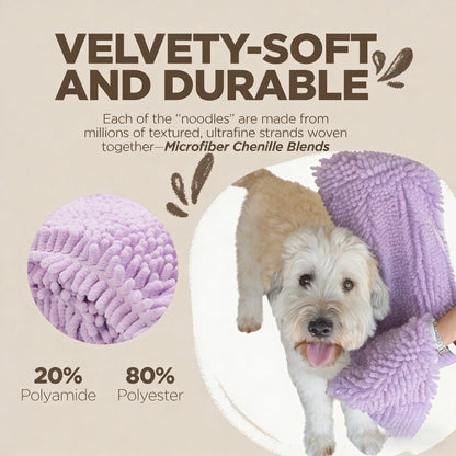 Dry Dog Towel, Cat Bath Towel, Super Absorbent Quick Dry Microfiber Chenille Shammy Towel