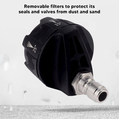 6 in 1 Multi Adjustable High-pressure Washer Nozzle, 1/4-inch Quick Connector