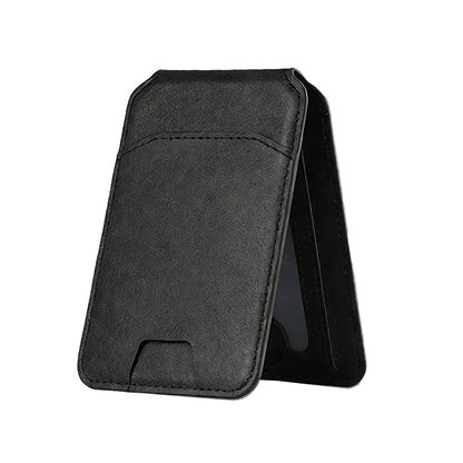 Magnetic Wallet Phone Holder, Multi-Function Leather Card Case with Foldable Stand, Multi-Card Slots