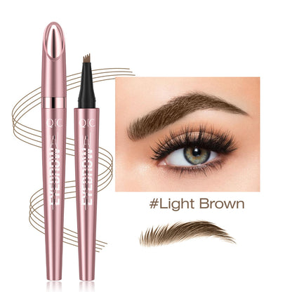 3D Microblading Eyebrow Pen with 4 Fork Tip,Waterproof and Long-Lasting Natural Makeupeyebrow pencils