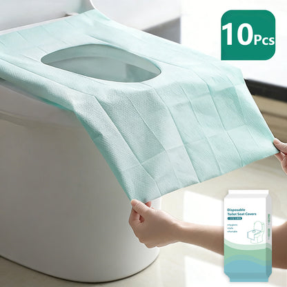10Pcs Toilet Seat Covers Disposable 16x24 Inch Portable Toilet Liners Travel Seat Cover