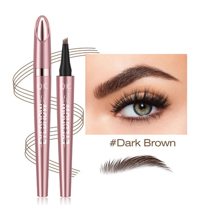 3D Microblading Eyebrow Pen with 4 Fork Tip,Waterproof and Long-Lasting Natural Makeupeyebrow pencils