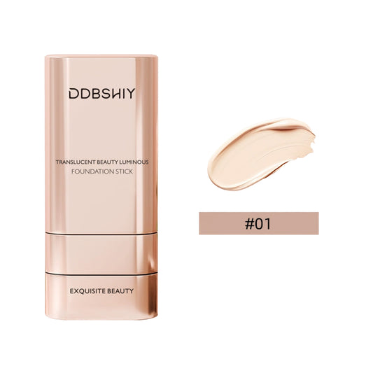 2 in 1 Foundation Stick, Serum Boosted Skin Tint Balm with Brush