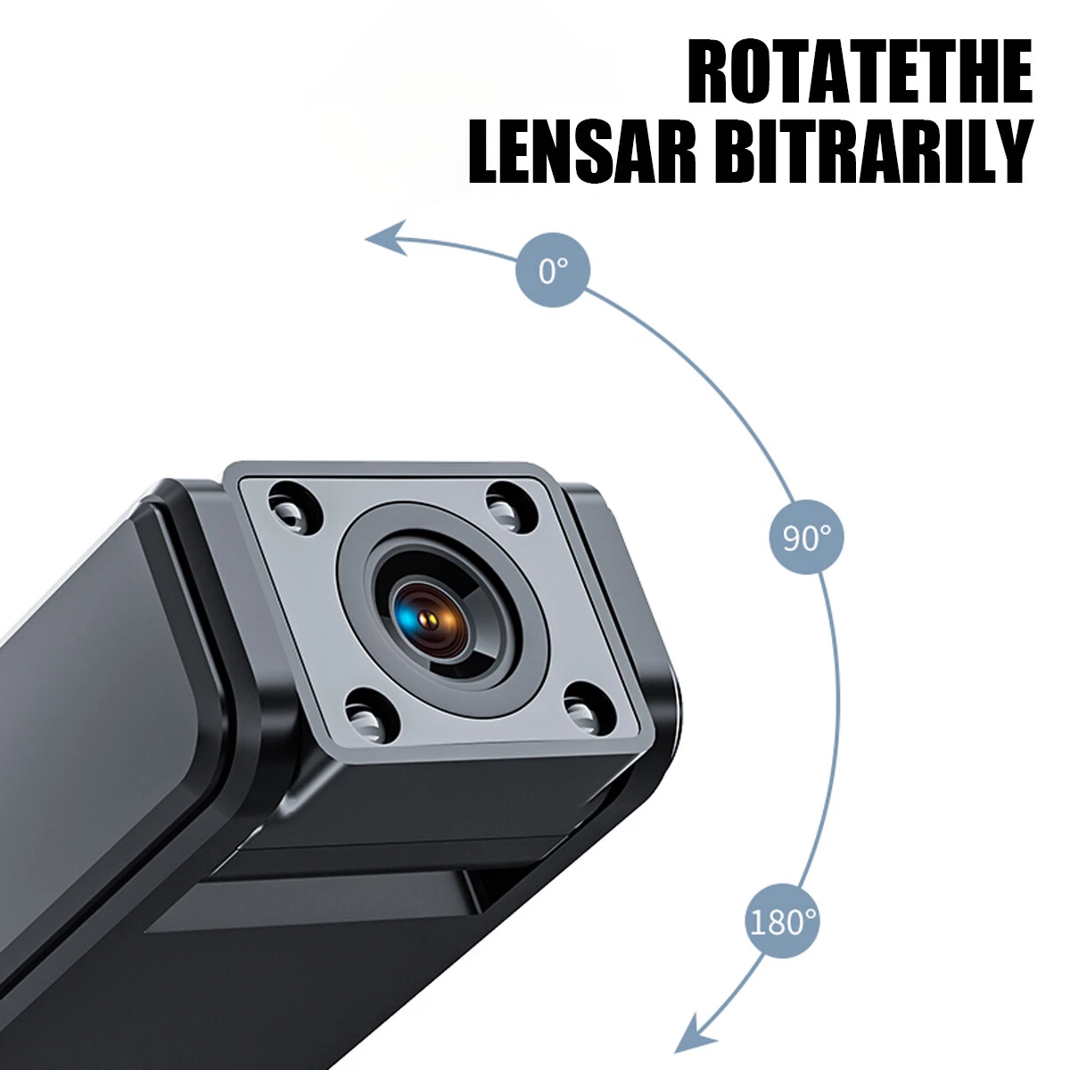 HD 1080P Camcorder Mini Police Body Camera 180° Audio Video DVR IR Night Camera