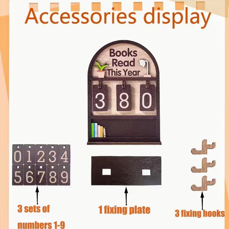 Vintage book reading tracker, personalized book counter read this year