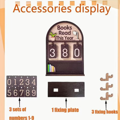 Vintage book reading tracker, personalized book counter read this year