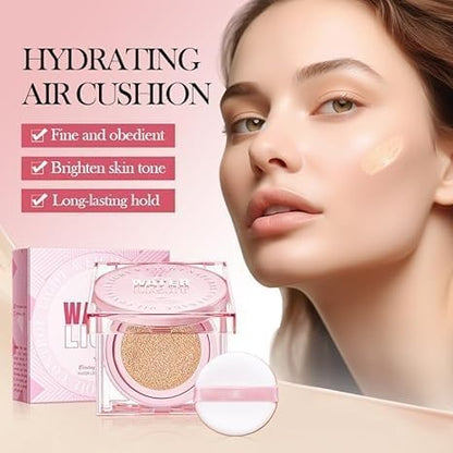 Glow Cushion Foundation Makeup,Long-Lasting, Double Coverage, Cleanbeauty