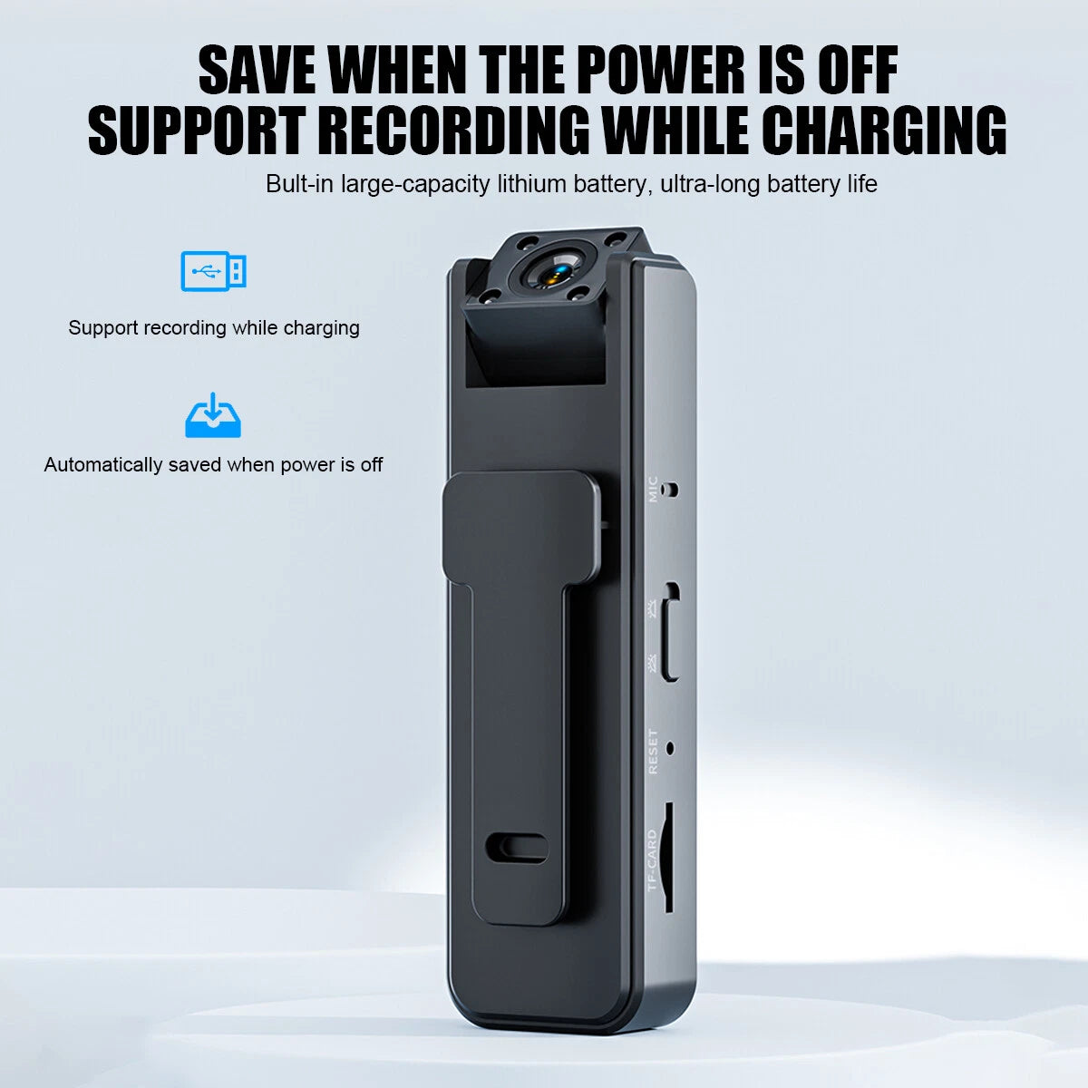HD 1080P Camcorder Mini Police Body Camera 180° Audio Video DVR IR Night Camera