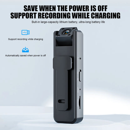 HD 1080P Camcorder Mini Police Body Camera 180° Audio Video DVR IR Night Camera