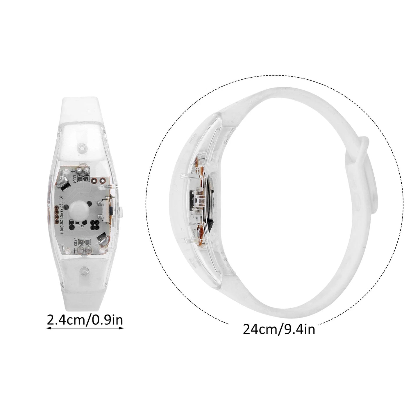 Sound Control Flashing Bracelet Light Up Bangle Wristband for Party Bars Disco