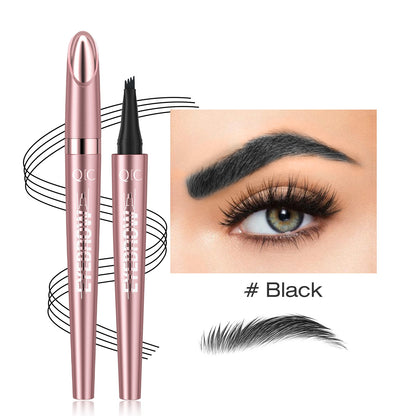 3D Microblading Eyebrow Pen with 4 Fork Tip,Waterproof and Long-Lasting Natural Makeupeyebrow pencils