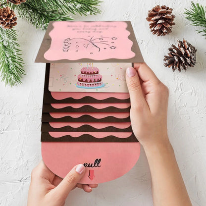 2Pcs Handmade Christmas Card Booklet Holder for Gift Cards, Waterfall Christmas Gift Card Booklet