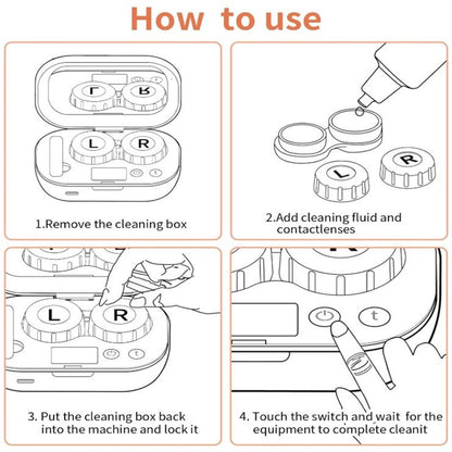 Ultrasonic Contact Lens Cleaner - Portable Machine with USB Charger