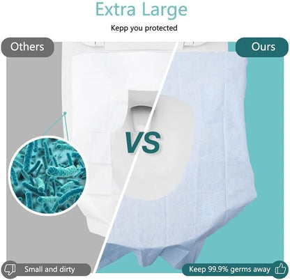 10Pcs Toilet Seat Covers Disposable 16x24 Inch Portable Toilet Liners Travel Seat Cover