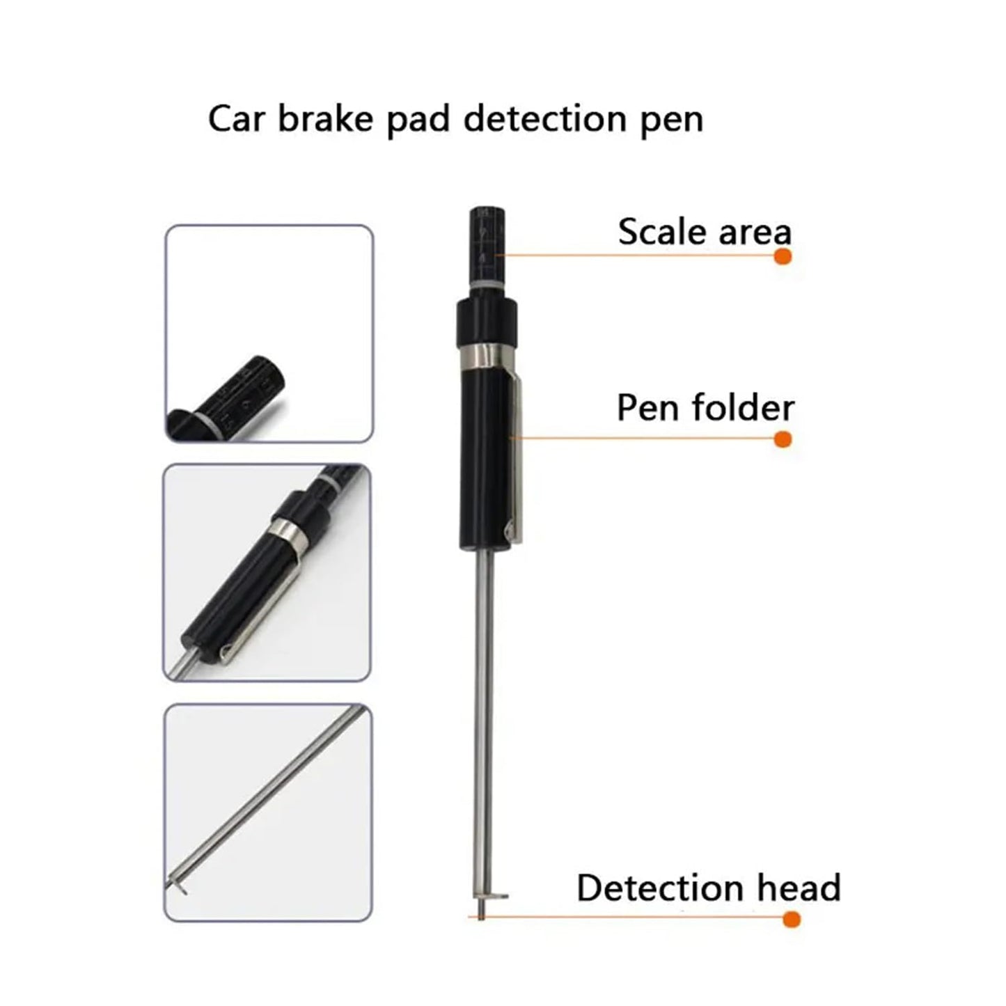 Car Brake Pad Thickness Gauge,Brake Pad Measure Tool for 6mm / 0.2 Thickness