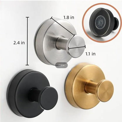 No-Drill Hook Stainless Steel Waterproof Suction Cup Hooks