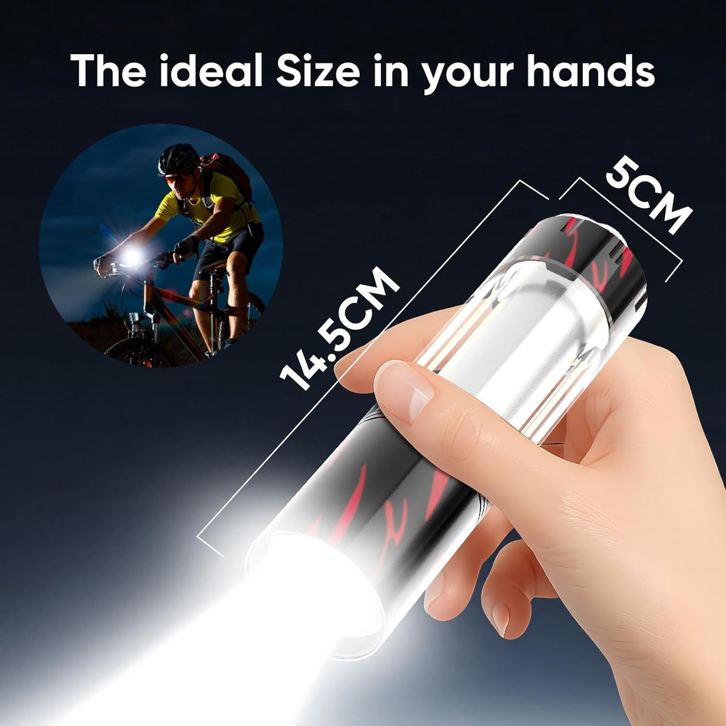 LED Camping Lantern Rechargeable, 3-in-1 Flashlights Camp Lights, Fast Type-C Charging, 4 Mode Adjustable