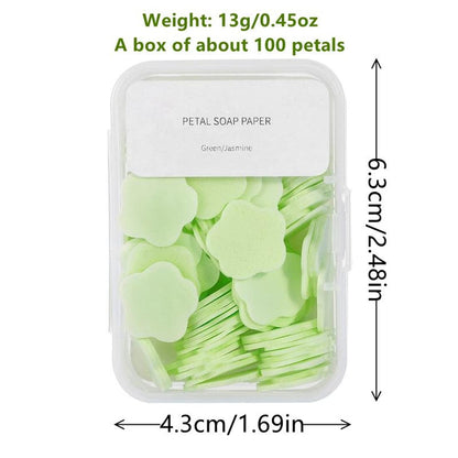 4 Boxes Colorful Portable Hand Washing Soap Sheets, Scented Mini Soap Sheets