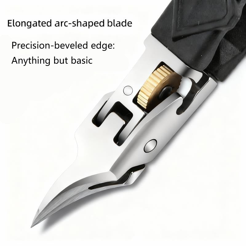 Black Anti-Slip Grip Gear Lock Nail Clipper Set
