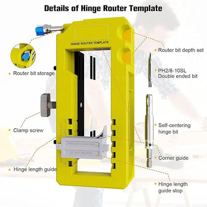Hinge Jig Router Kit, Hole Locators, Door Hinge Installation Kits/Mortiser Templates