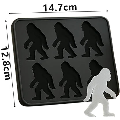 Sasquatch Shape Silicone Ice Cube Tray, 6 Cavity Silicone Ice Molds, Food-Grade Flexible Ice Maker