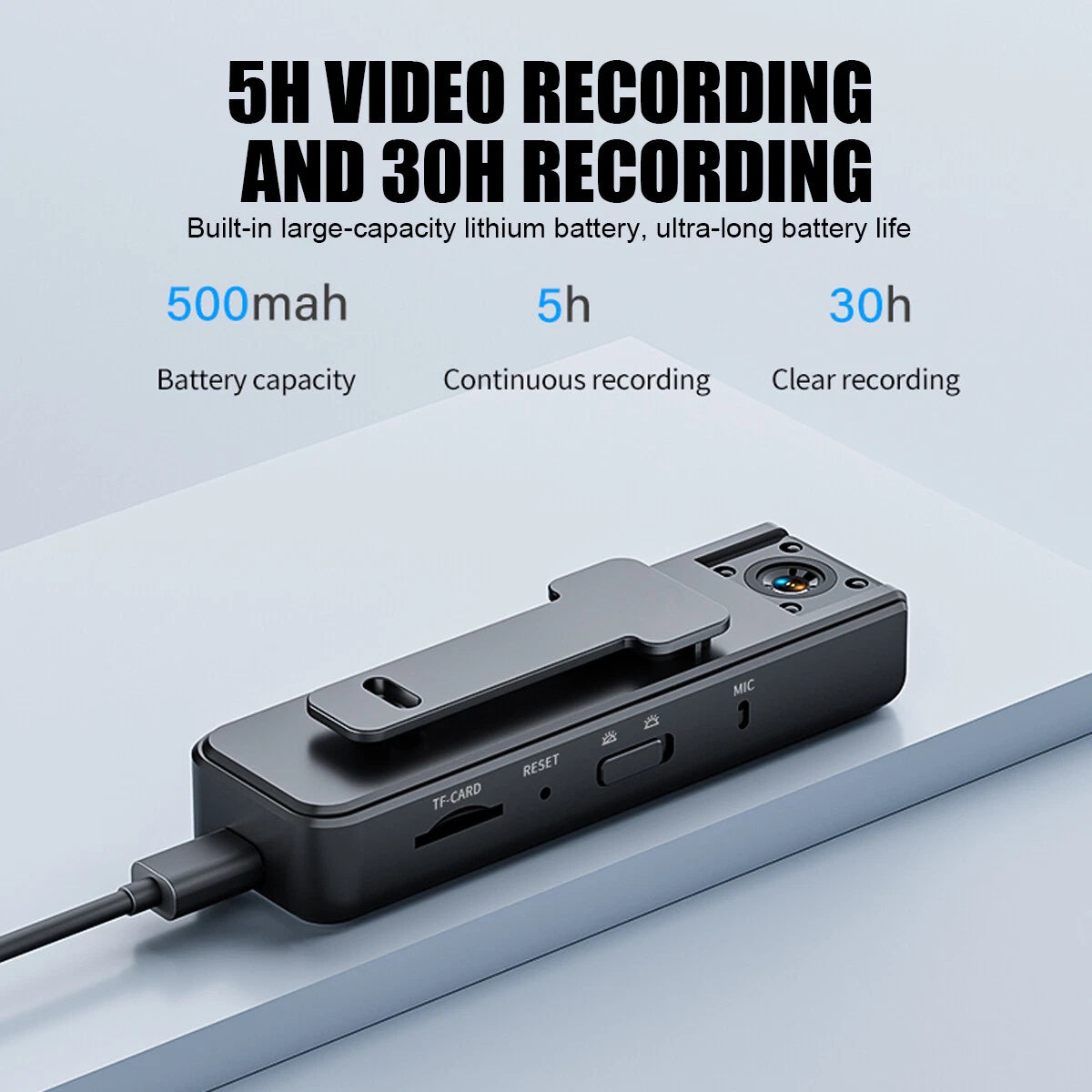 HD 1080P Camcorder Mini Police Body Camera 180° Audio Video DVR IR Night Camera
