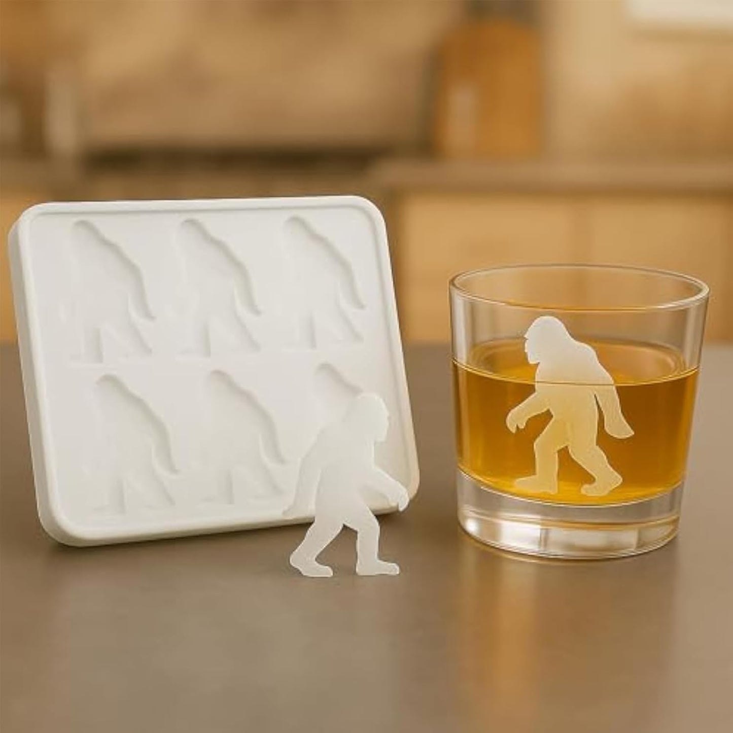 Sasquatch Shape Silicone Ice Cube Tray, 6 Cavity Silicone Ice Molds, Food-Grade Flexible Ice Maker