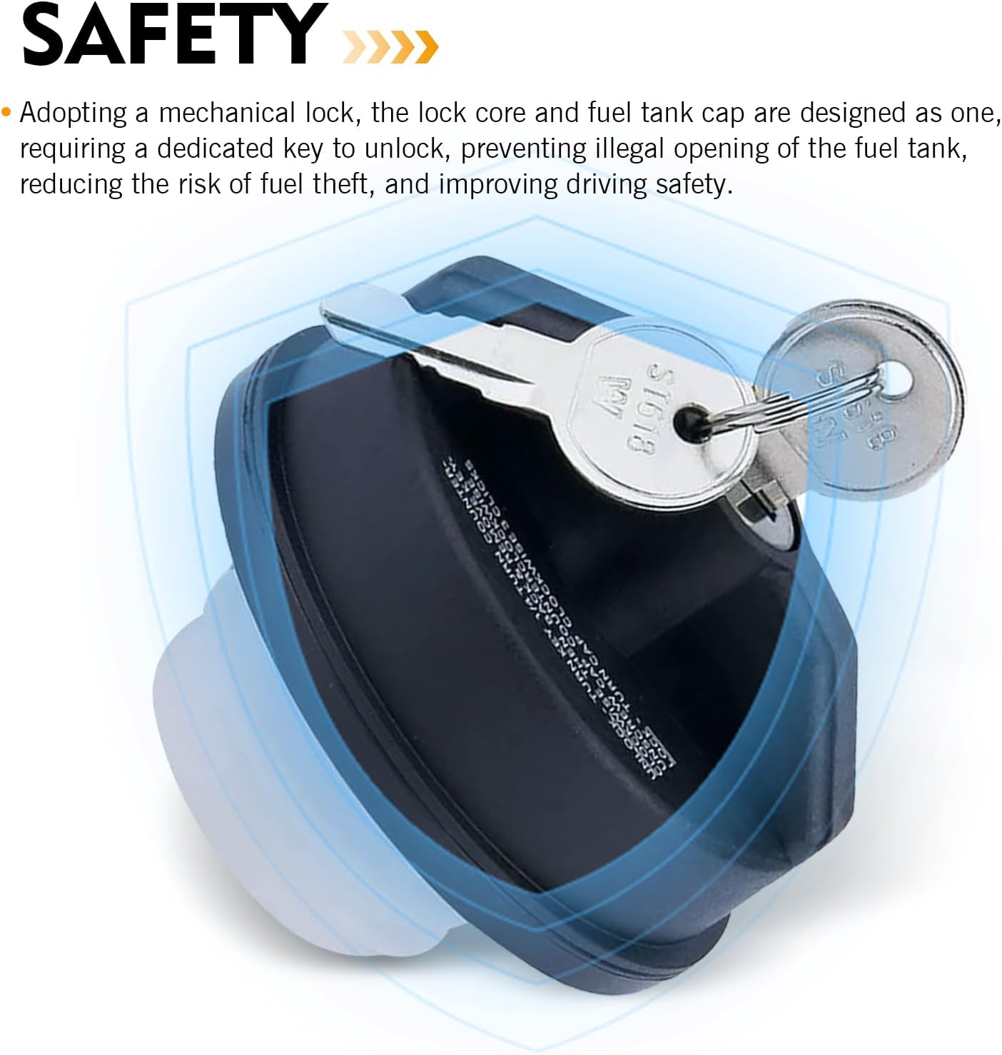 Locking Fuel Tank Cap Suitable for Chevrolet, Honda, and Infiniti