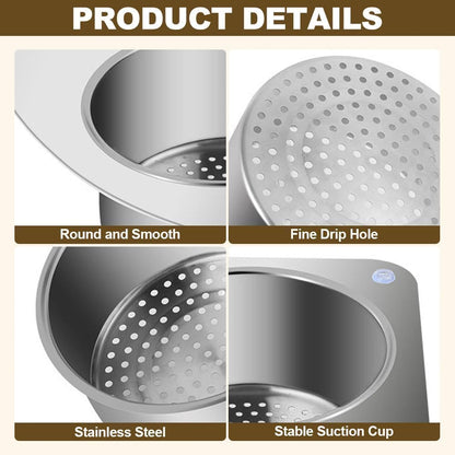 Stainless Steel Swan Sink Strainer Basket, Multifunction Kitchen Drain Basket