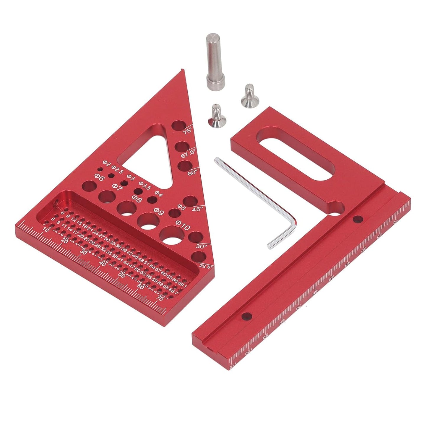 3D Multi Angle Carpenter Square Hole Scribing Ruler