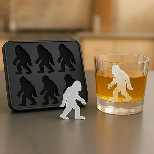Sasquatch Shape Silicone Ice Cube Tray, 6 Cavity Silicone Ice Molds, Food-Grade Flexible Ice Maker