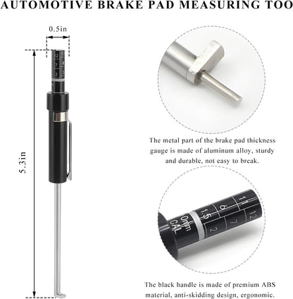 Car Brake Pad Thickness Gauge,Brake Pad Measure Tool for 6mm / 0.2 Thickness