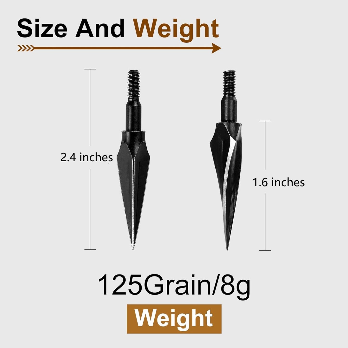 Archery Arrowheads Hunting Blade Tips Screw Points Bow Crossbow Broadheads