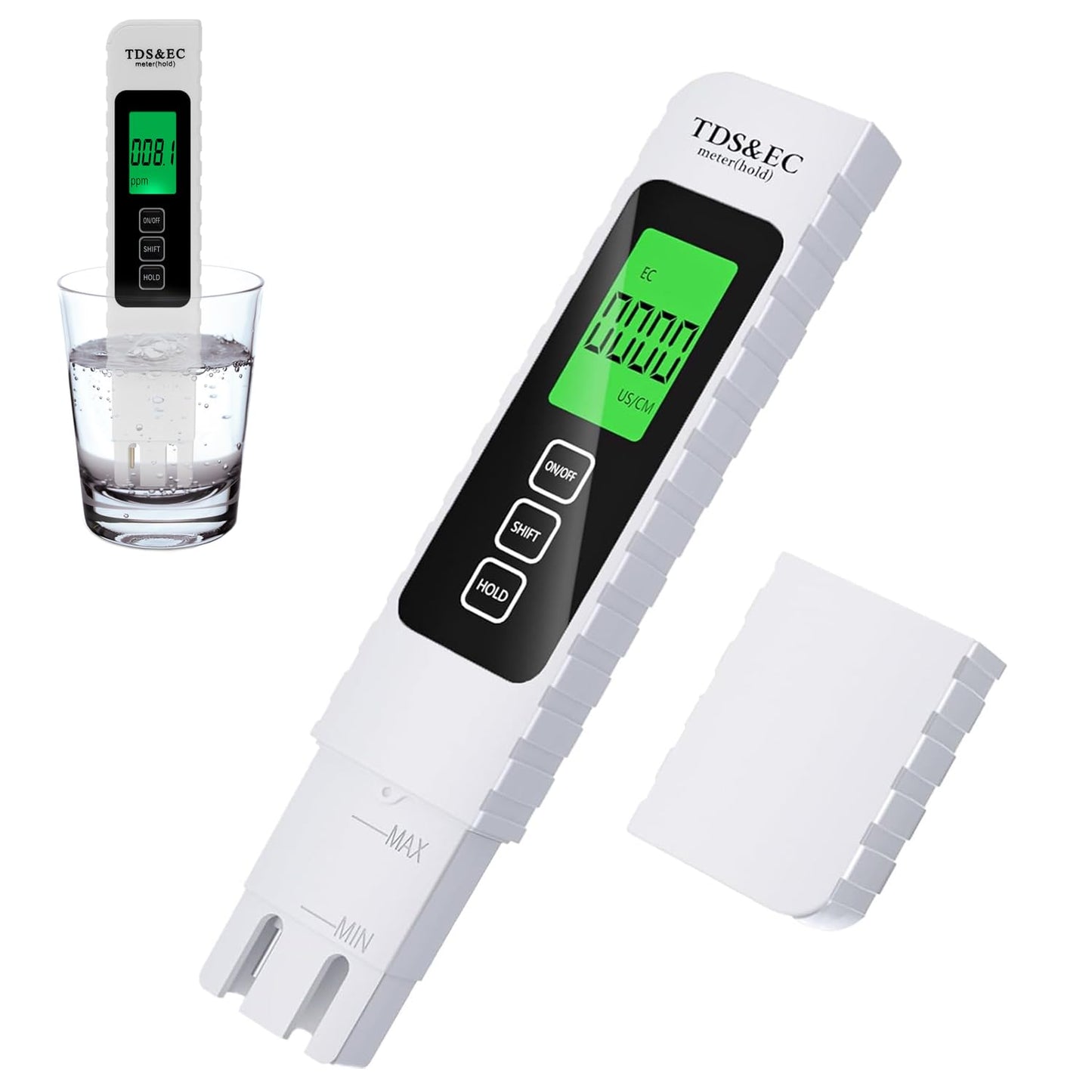 4 in 1 Digital Water Quality Tester,2026 NewTDS/EC/Temperature（°C/°F）Meter,0-9990 PPM Meter