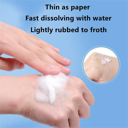 4 Boxes Colorful Portable Hand Washing Soap Sheets, Scented Mini Soap Sheets