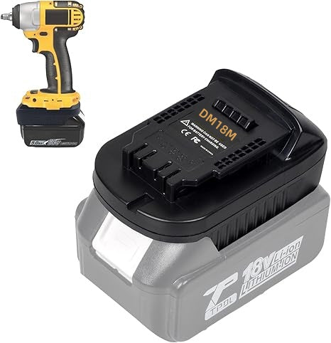Battery Adapter, Compatible with Dewalt 18v Lithium Battery, Convert to Makita 18v Lithium Batteries