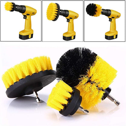 3Pcs Auto Detailing Drill Brush Set, Wheel Cleaner Brush, Car Cleaner Wash Brush Supplies Kit