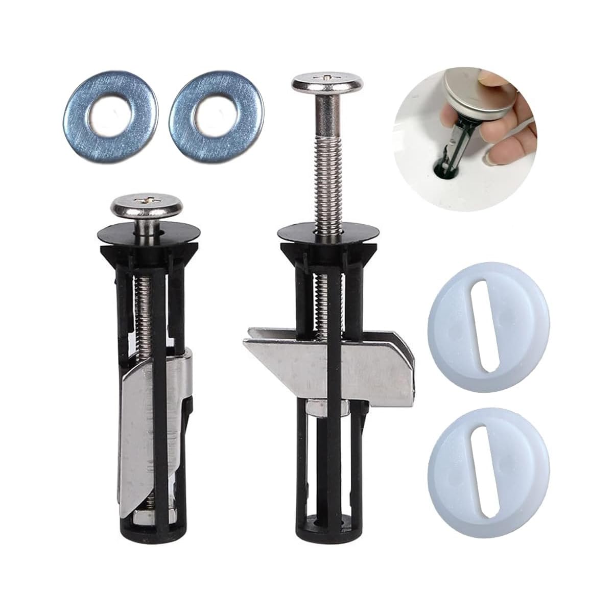 2Pcs Toilet Seat Screws Replacement Kit, Heavy Duty Stainless Steel Toilets Bolts Toilets Seat Screws