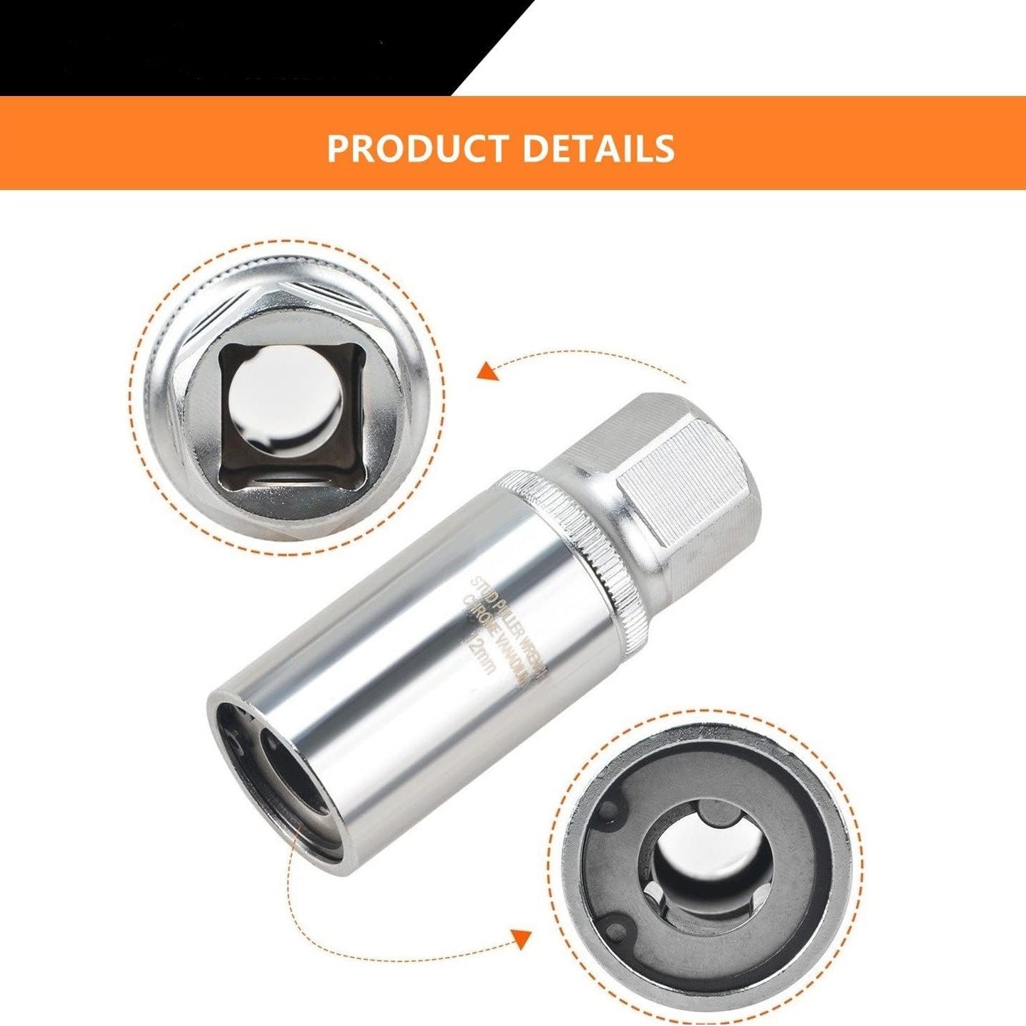 Stud Extractor Broken Stud Removal Socket Metric Stud Remover Tool Sockets 6/8/10/12mm