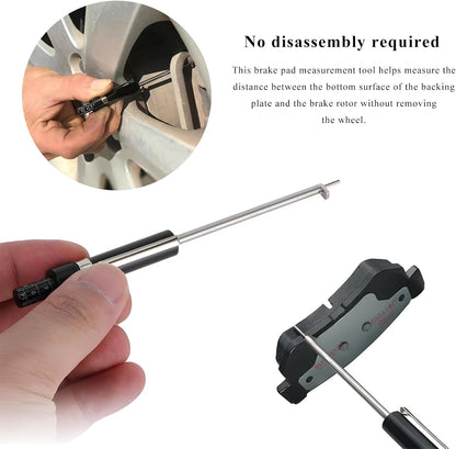 Car Brake Pad Thickness Gauge,Brake Pad Measure Tool for 6mm / 0.2 Thickness