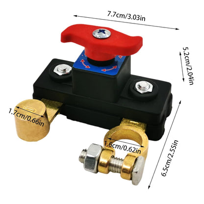 Car Battery Power Cut-Off Switch Breaker, Copper Plated Stable Transmission High Conductivity Disconnect Switch
