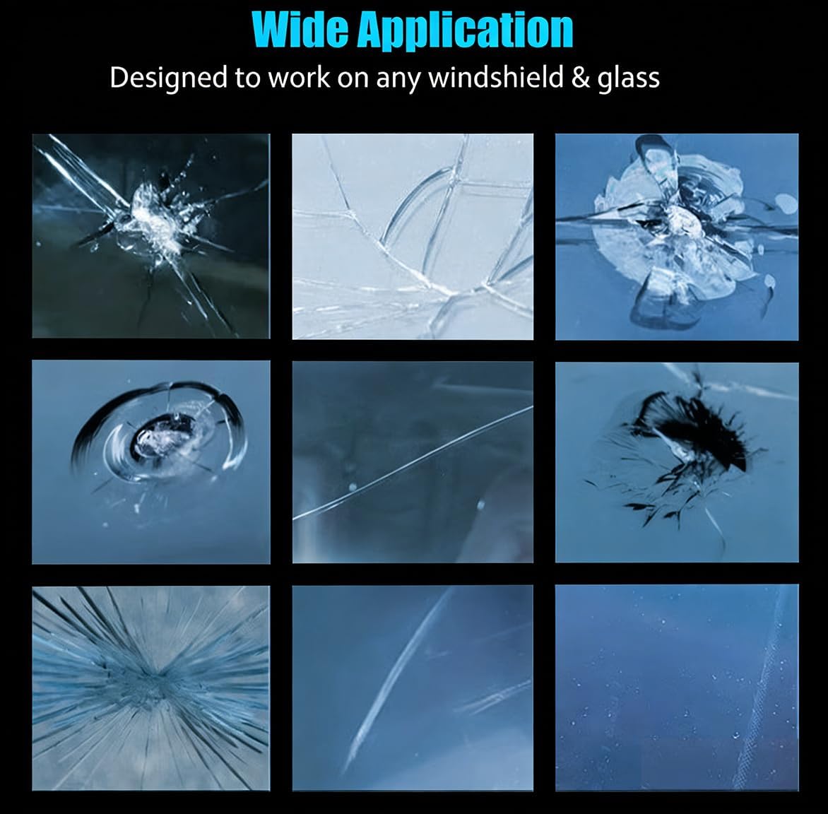 2Pcs Automotive Glass Nano Repair Fluid Kit Cracked Car Windshield  Wind Shield Car Glass Repair Set