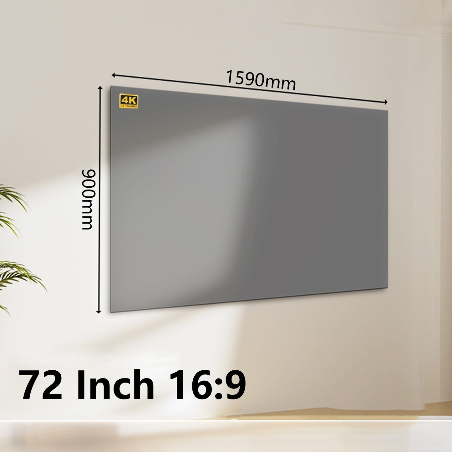 72" 80" 100" 120"Foldable Projection Screen Wrinkle Free Home Theater Movie Screen（16：9）